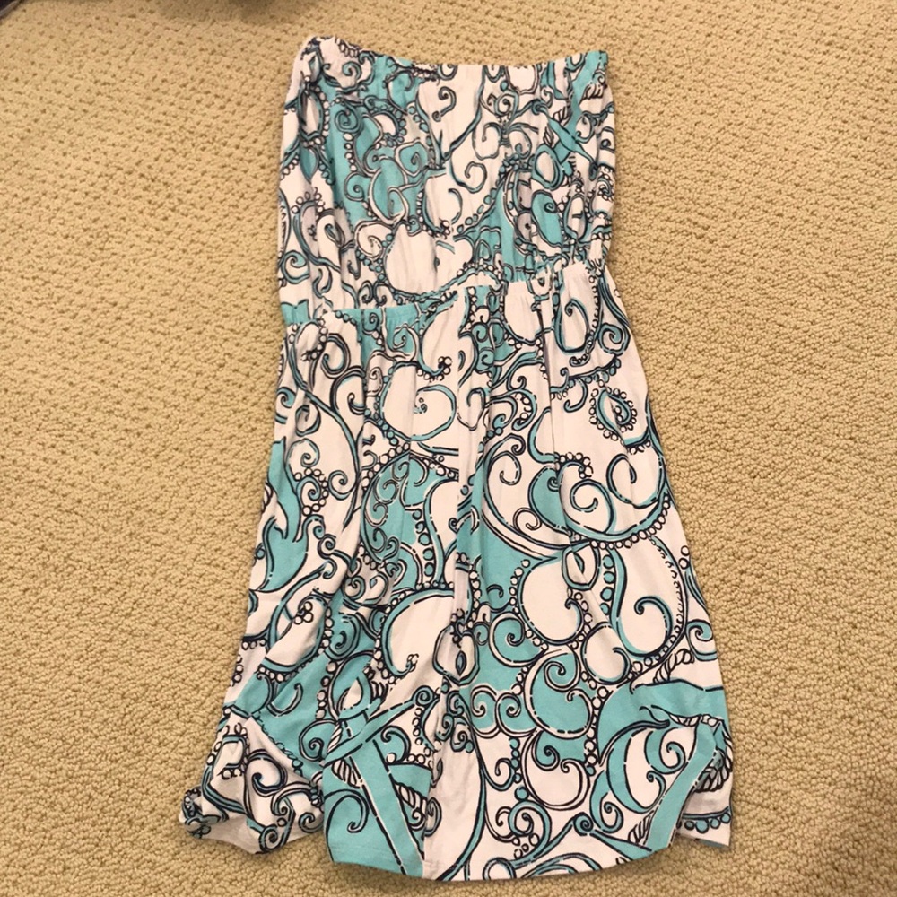 lilly pulitzer strapless dress